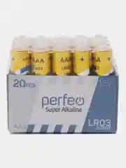 Батарейки алкалиновые ААА (мизинчиковые) Perfeo LR03 20 штук