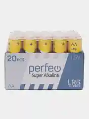Батарейки алкалиновые (пальчиковые АА) Perfeo LR6 20 штук