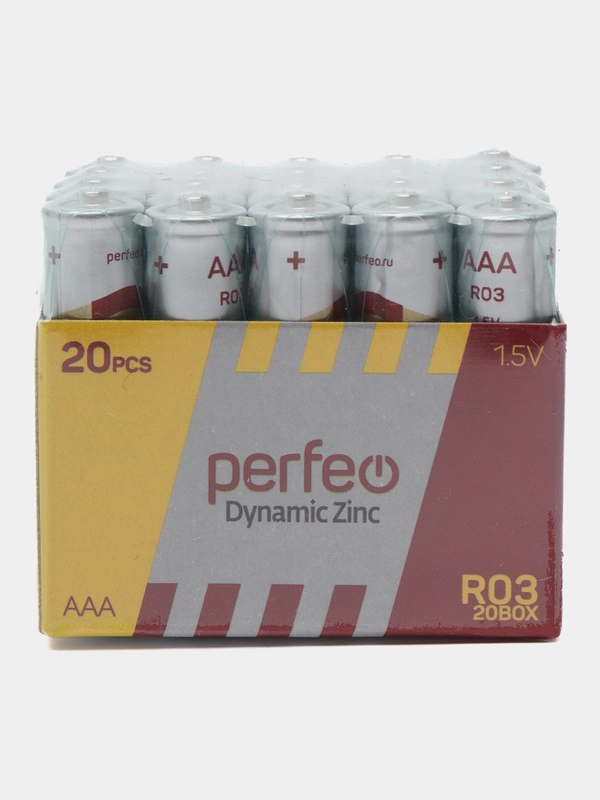 Батарейки солевые мизинчиковые ААА Perfeo R03 20 штук