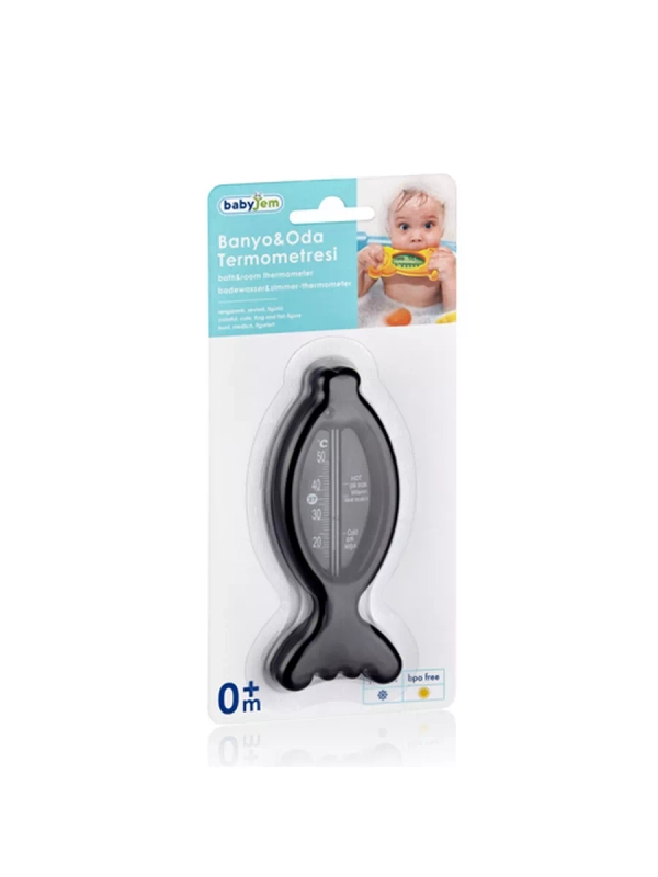 Термометр для воды и комнаты BabyJem Рыбка черный