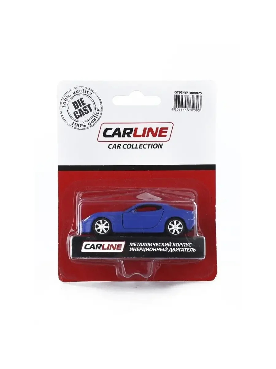 Машинка CARLINE, 1:64, GT9346, металл, инерционная, в блистере