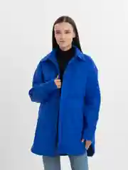 Синий куртка женская МЕГА ОВЕРСАЙЗ