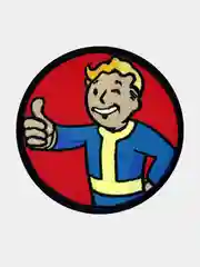 Красный нашивка шеврон на одежду Fallout класс, на липучке