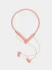Розовый беспроводные магнитные наушники с микрофоном Music 12D / G08 bluetooth для занятий спортом