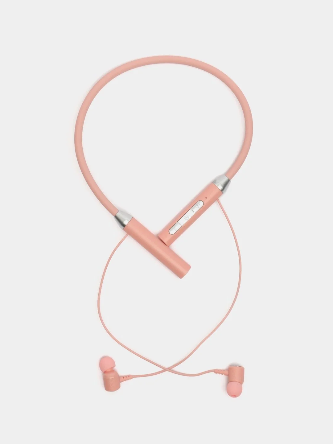 Розовый беспроводные магнитные наушники с микрофоном Music 12D / G08 bluetooth для занятий спортом