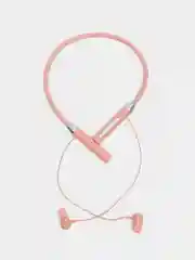 Розовый беспроводные магнитные наушники с микрофоном Music 12D / G08 bluetooth для занятий спортом