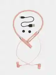 Розовый беспроводные магнитные наушники с микрофоном Music 12D / G08 bluetooth для занятий спортом