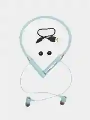 Голубой беспроводные магнитные наушники с микрофоном Music 12D / G08 bluetooth для занятий спортом