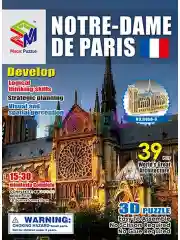 Пазл Notre Dame de Paris 3D, 39 деталей, в коробке B668-6