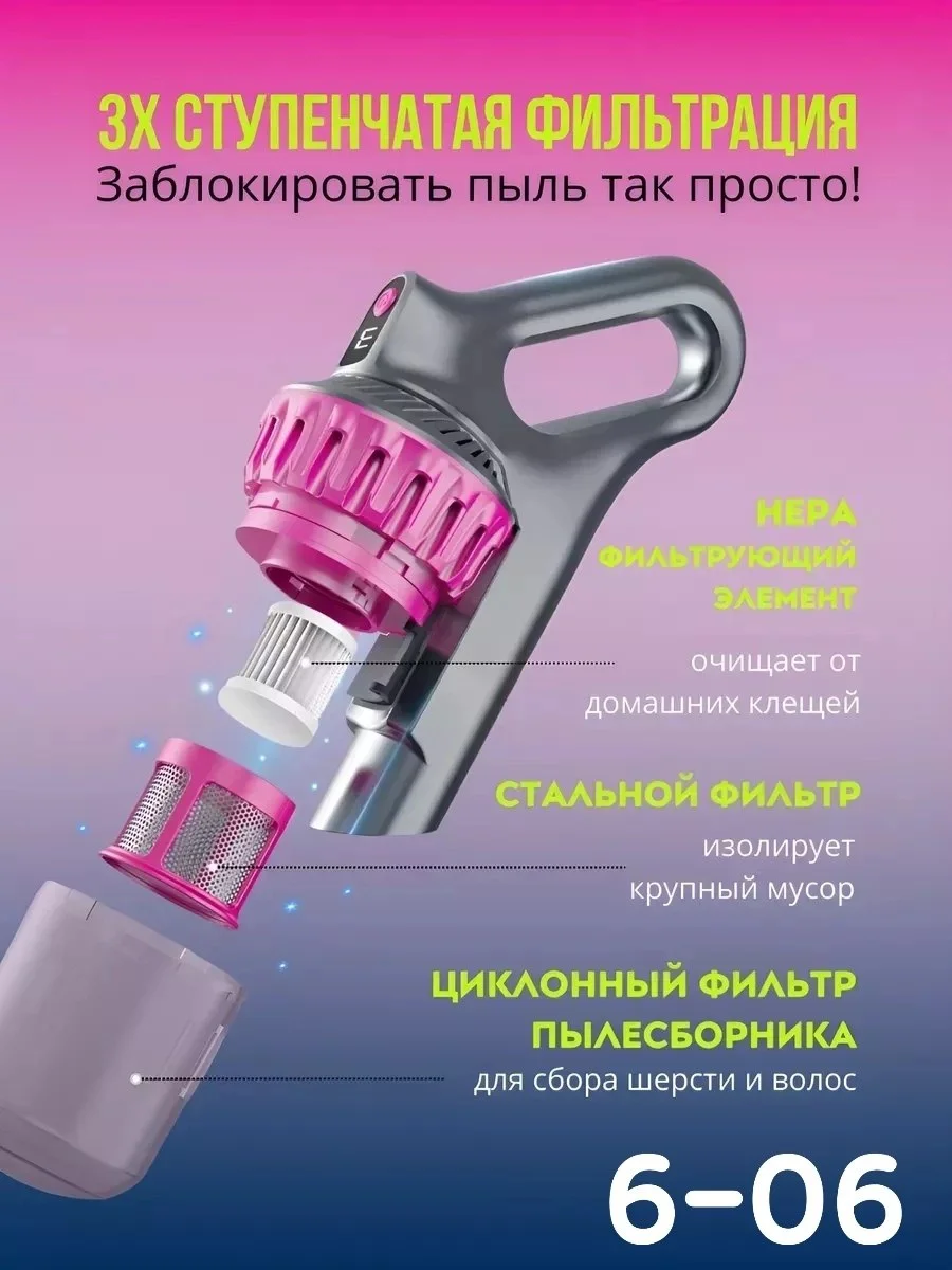 Вертикальный пылесос 3в1