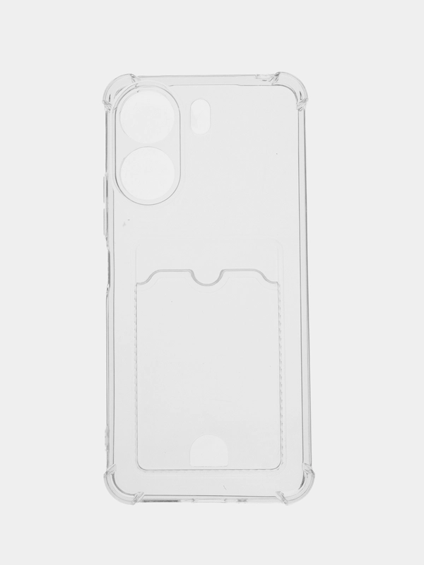 Чехол для Xiaomi Redmi 13C, Poco C65 с карманом для карты, силиконовая накладка