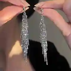 Женские серьги висячие, сережки длинные, геометрия