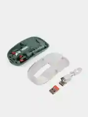 Бирюзовый беспроводная мышь, прозрачная, бесшумная, с Bluetooth, аккумуляторная компьютерная
