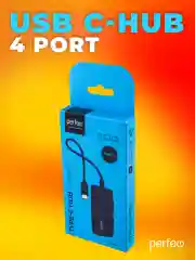 Разветвитель USB хаб C-HUB Perfeo 4 Port, (PF-H046) чёрный