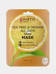 Тканевая маска для лица MISTIC TEA с экстрактами чайного дерева и апельсина, 24мл