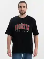 Красный футболка оверсайз "Brooklyn", унисекс, OverSize T-Shirt с принтом, хлопок