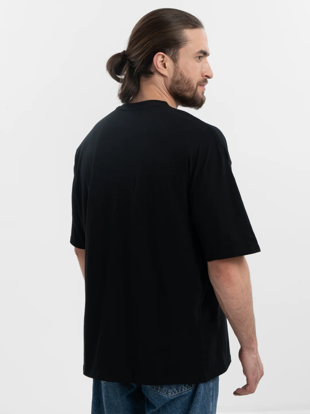 Голубой футболка оверсайз "Brooklyn", унисекс, OverSize T-Shirt с принтом, хлопок