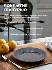 Синий меланж набор тарелок десертных Unifico Lorenza 21,5 см х 4 шт