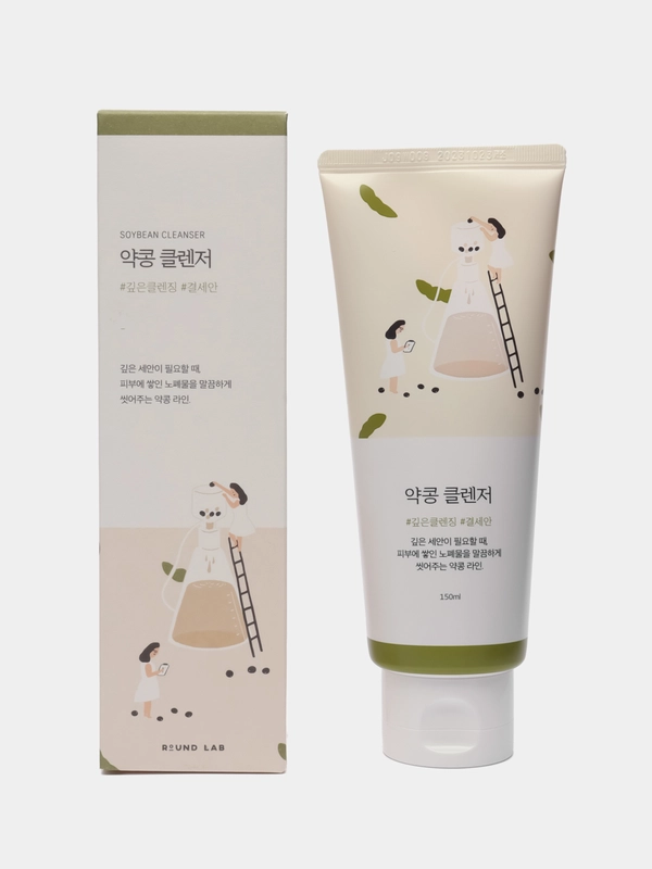 Питательная пенка-скраб для умывания с соей Round Lab Soybean Cleanser, 150 мл