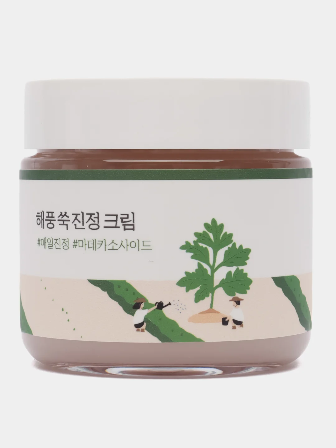 Лёгкий успокаивающий крем с полынью Round Lab Mugwort Calming Cream, 80 мл