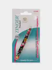 Пинцет для бровей скошенный Zinger 86022, с цветами