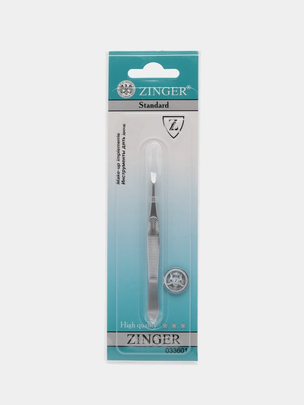 Пинцет для бровей скошенный Zinger 86079 М