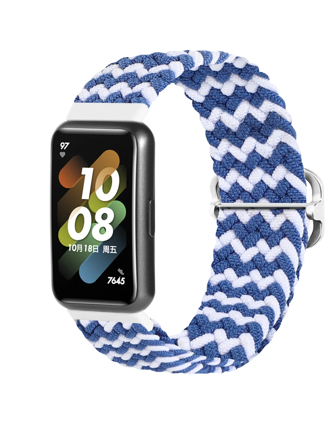 Голубой ремешок для Honor Band 7 / Huawei Band 7, нейлоновый, плетеный