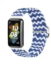 Голубой ремешок для Honor Band 7 / Huawei Band 7, нейлоновый, плетеный