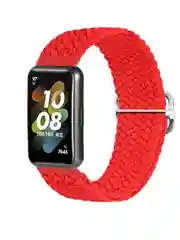 Красный ремешок для Honor Band 7 / Huawei Band 7, нейлоновый, плетеный