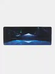 Голубой игровой коврик для мыши и клавиатуры 80*30 / Большой коврик для мыши 4 принта