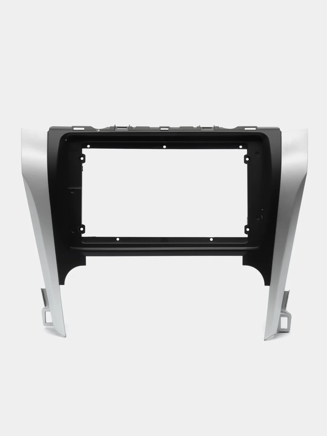 Рамка для автомагнитолы переходная 9" TOYOTA Camry 2012-2014 черный + серебро