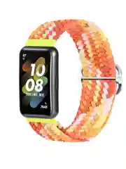 Оранжевый ремешок для Honor Band 7 / Huawei Band 7, нейлоновый, плетеный