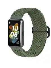 Лесной зеленый ремешок для Honor Band 7 / Huawei Band 7, нейлоновый, плетеный