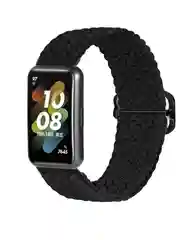 Черный ремешок для Honor Band 7 / Huawei Band 7, нейлоновый, плетеный