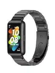Черный металлический ремешок для Huawei band 7 / Honor band 7 хуавей хонор ми банд бэнд