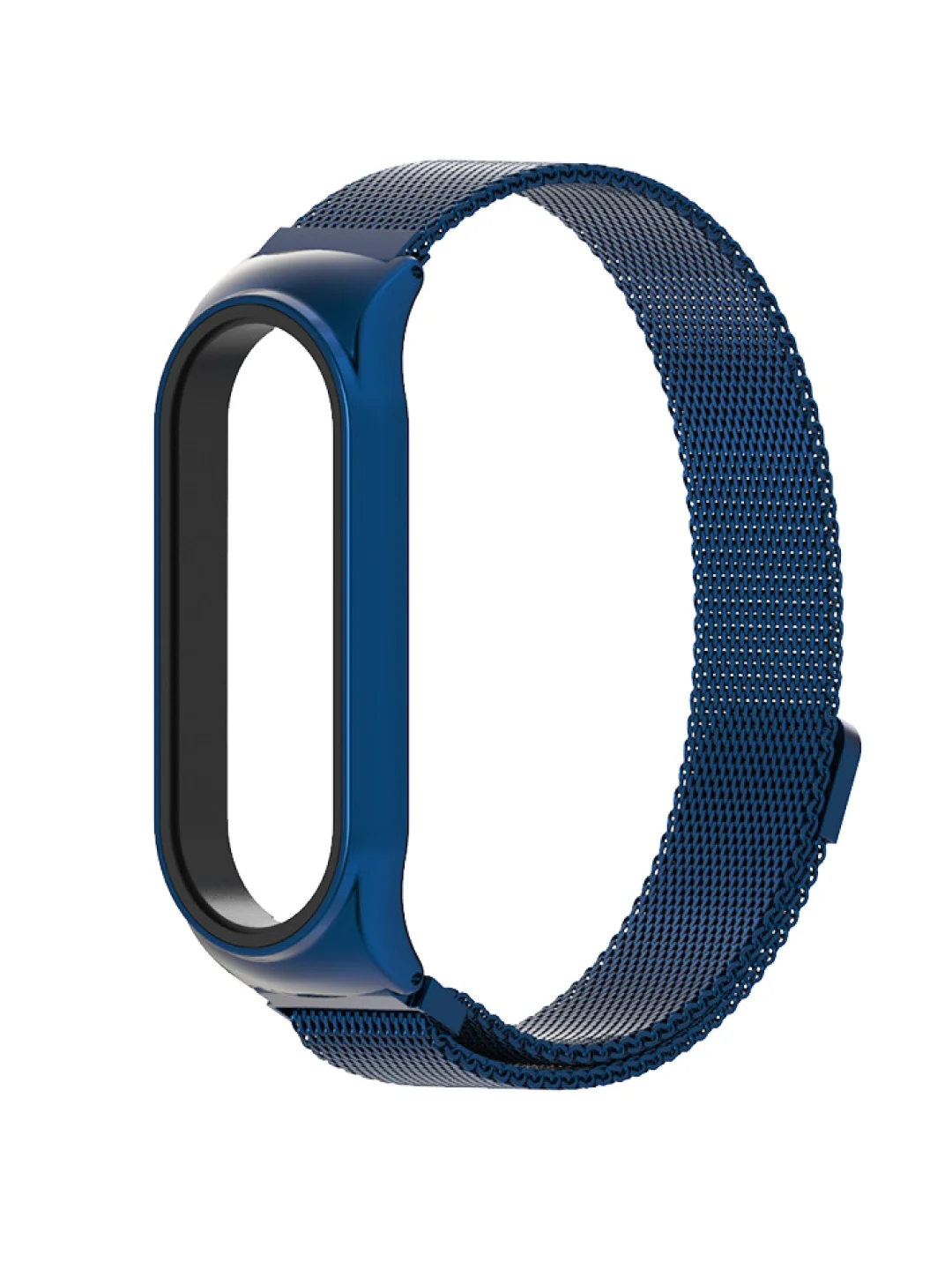 Синий металлический ремешок для Xiaomi Mi Band 7 миланская петля сяоми ми банд фитнес браслет
