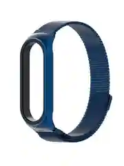 Синий металлический ремешок для Xiaomi Mi Band 7 миланская петля сяоми ми банд фитнес браслет