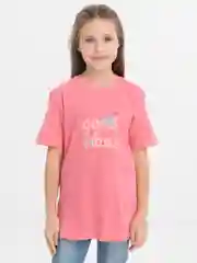 Пастельно-коралловый футболка детская  для девочки 7-10 лет