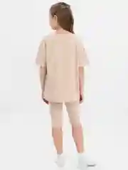 Бежевый пижама для девочки 3-12 лет