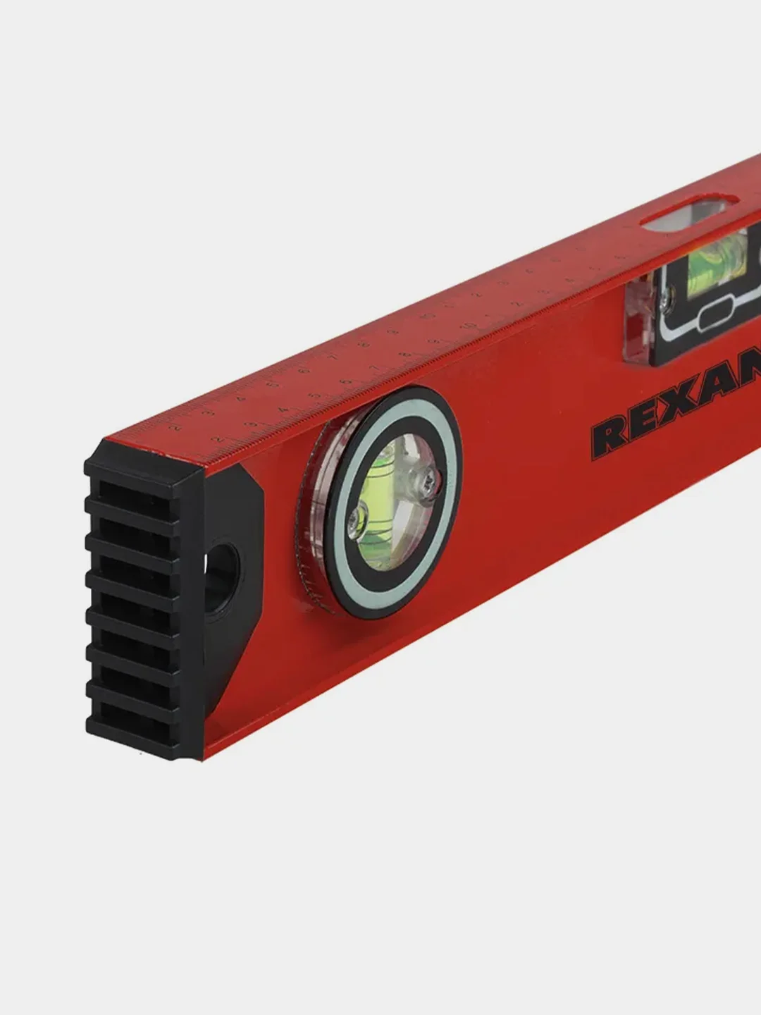 Уровень алюминиевый REXANT Рельс, 3 глазка - 1 поворотный, 400 мм