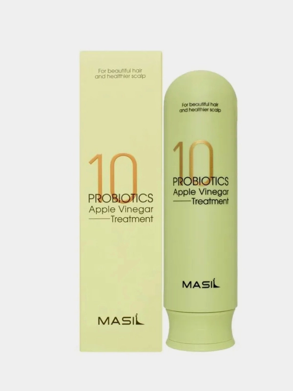 Маска для волос против перхоти MASIL 10 PROBIOTICS с яблочным уксусом, пробиотиками, 300мл