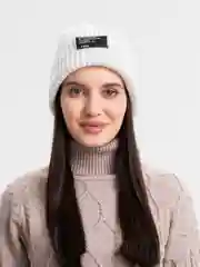 Белый шапка шерстяная, осенне-зимняя