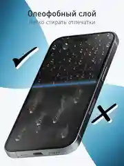 Белый стекло для iPhone 16 Plus защитное ROSCO с олеофобным покрытием и рамкой матовое антишпион
