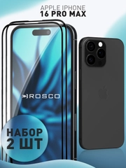 1-2 шт стекло для iPhone 16 Pro Max защитное ROSCO, олеофобное, прозрачное, антишпион, матовое