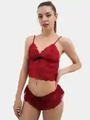 Багровый женская пижама, кружевной комплект для сна