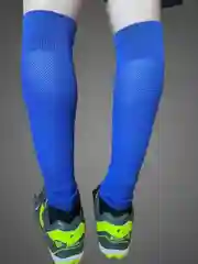 Лазурный гетры футбольные обрезки без носка