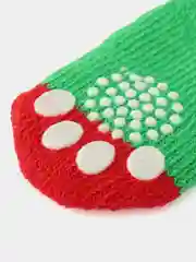 Зеленый носки для собак и кошек, с антискользящими наклейками
