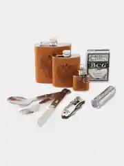 Коричневый подарочный набор для мужчин "Дорожная для хорошего настроения"