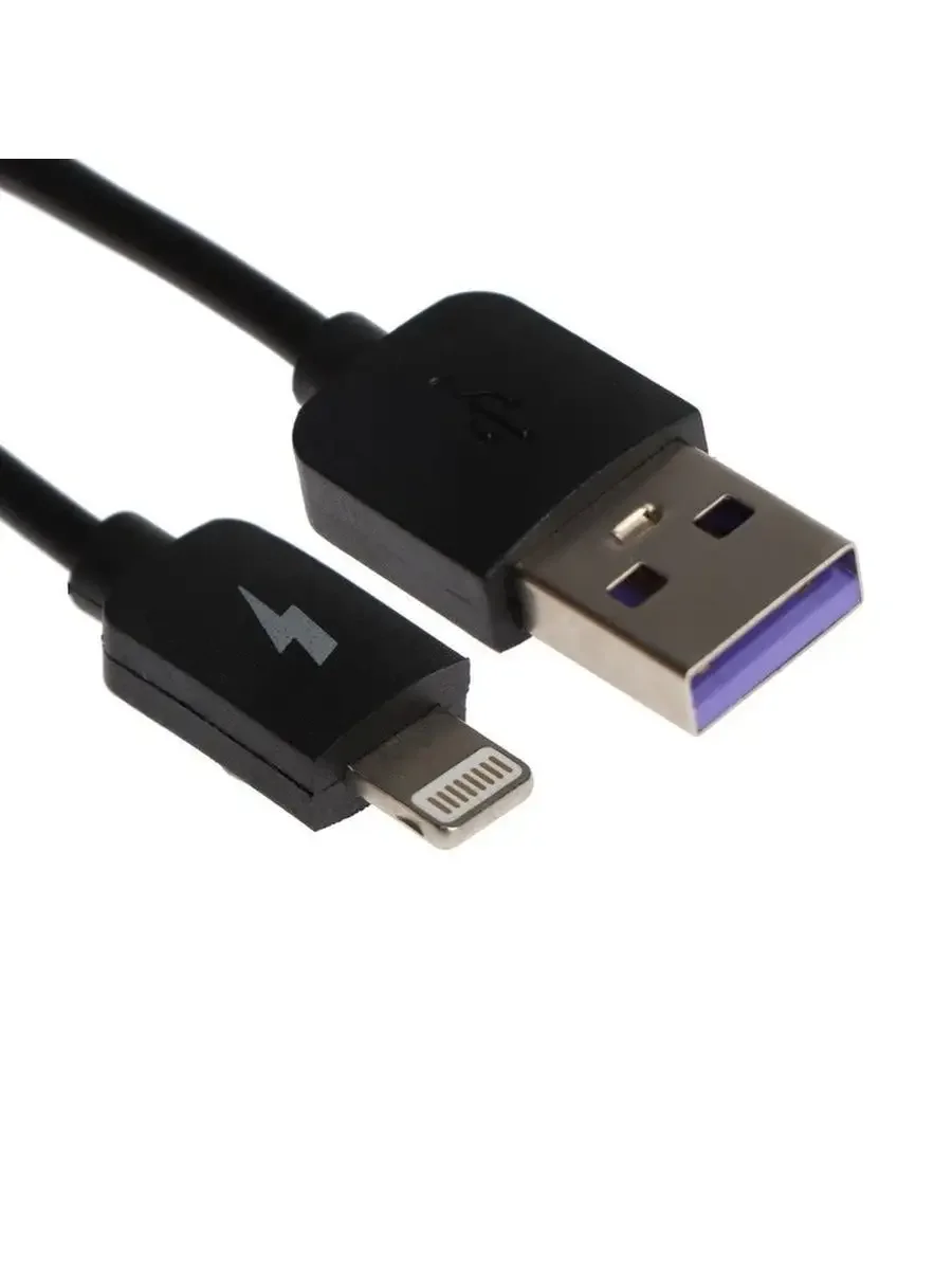 Дата-кабель USB 8 Pin EXPLOYD EX-K-1385 2.4A 0.25M круглый силикон чёрный