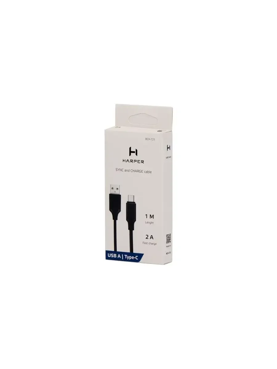 Дата-кабель Type-C HARPER BCH-721 Black